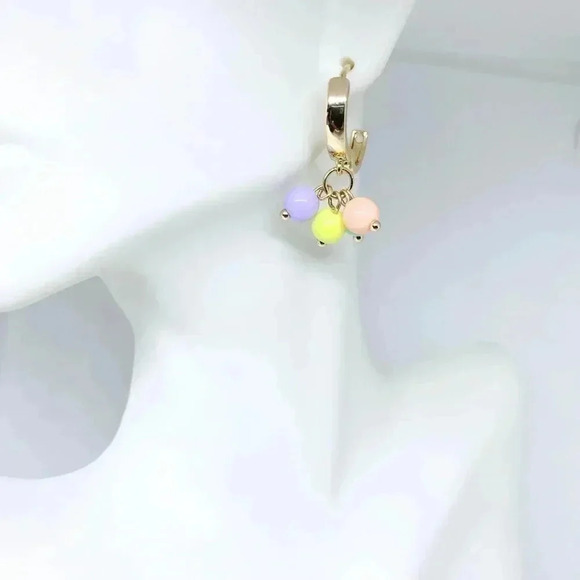 HOOPS Petit Beads Hoops Earrings - Picture 2 of 2